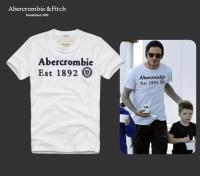 heren abercrombie korte tees est 1892 wit Groothandel 2tp9u668